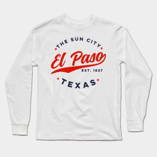 Vintage El Paso Texas The Sun City Retro USA Long Sleeve T-Shirt